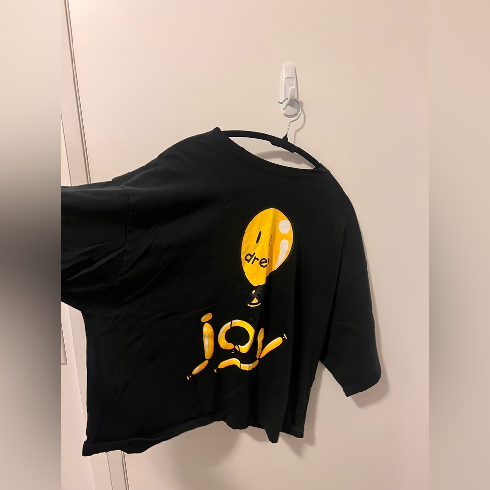 DREW Black Tee with Yellow Graphic